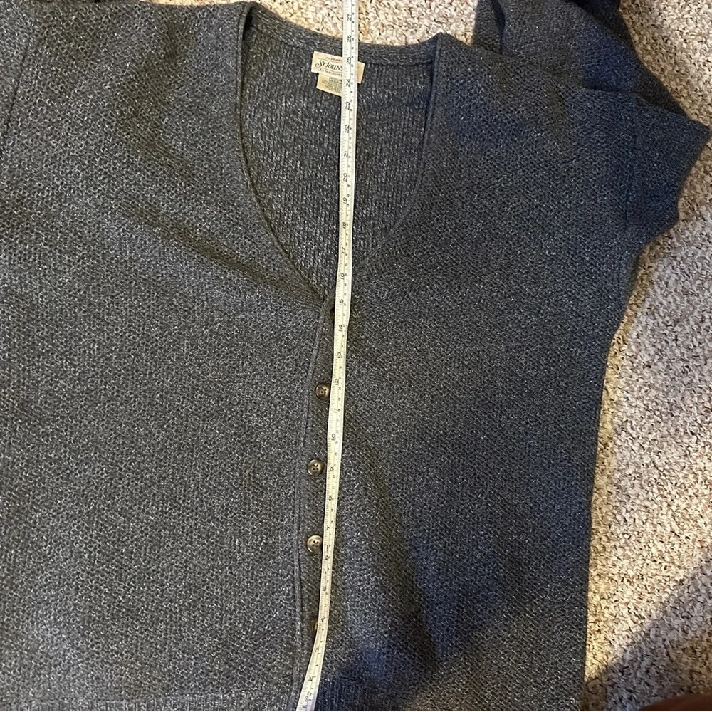 Vintage Grey Cotton Cardigan - Picture 8 of 8